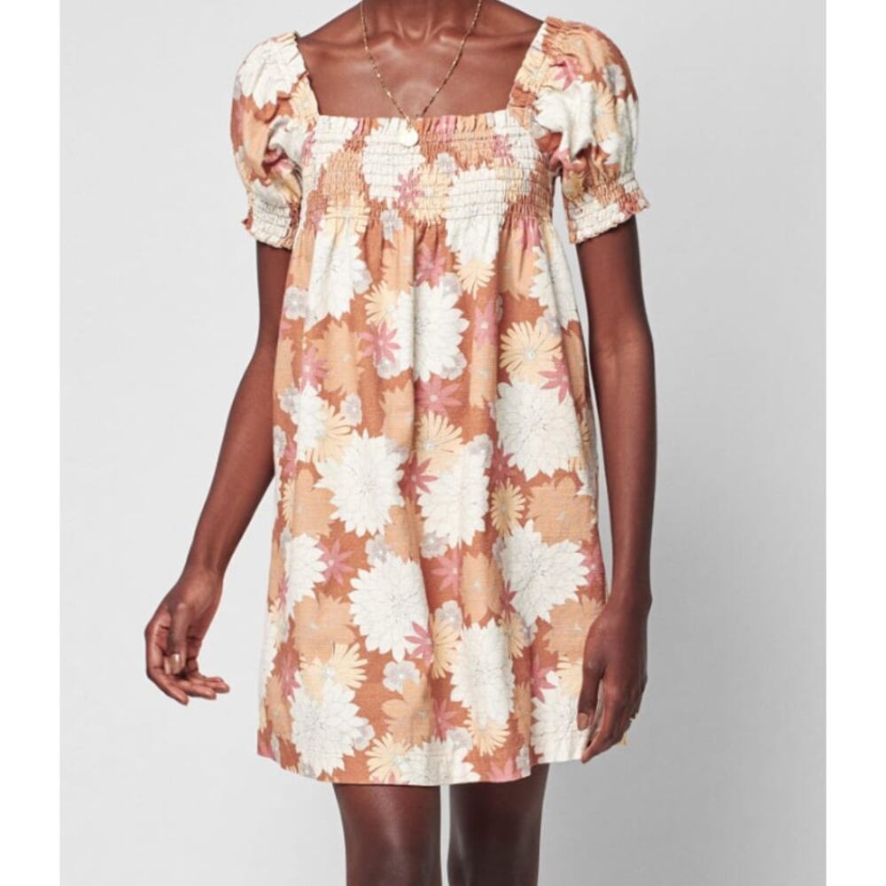 Faherty Ramona Dress Floral Mini Dress Small - Picture 1 of 11